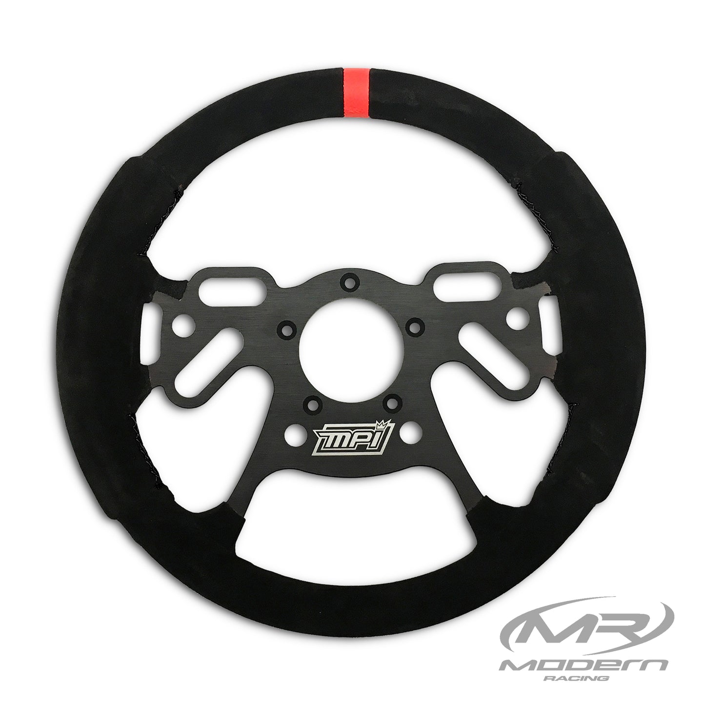 MPI DRG2-12 Steering Wheel. 5-Hole. 4-Spoke. Suede. 12"
