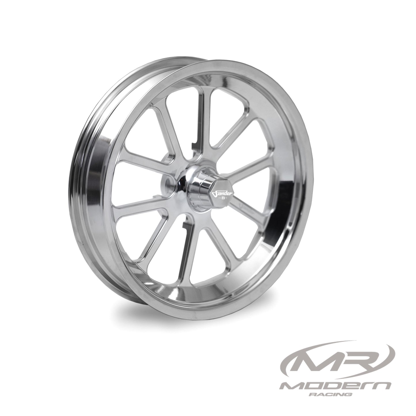 Sander Engineering 10 Spoke Forged Spindle Mount- Anglia "Ultra" - 15" - Polished