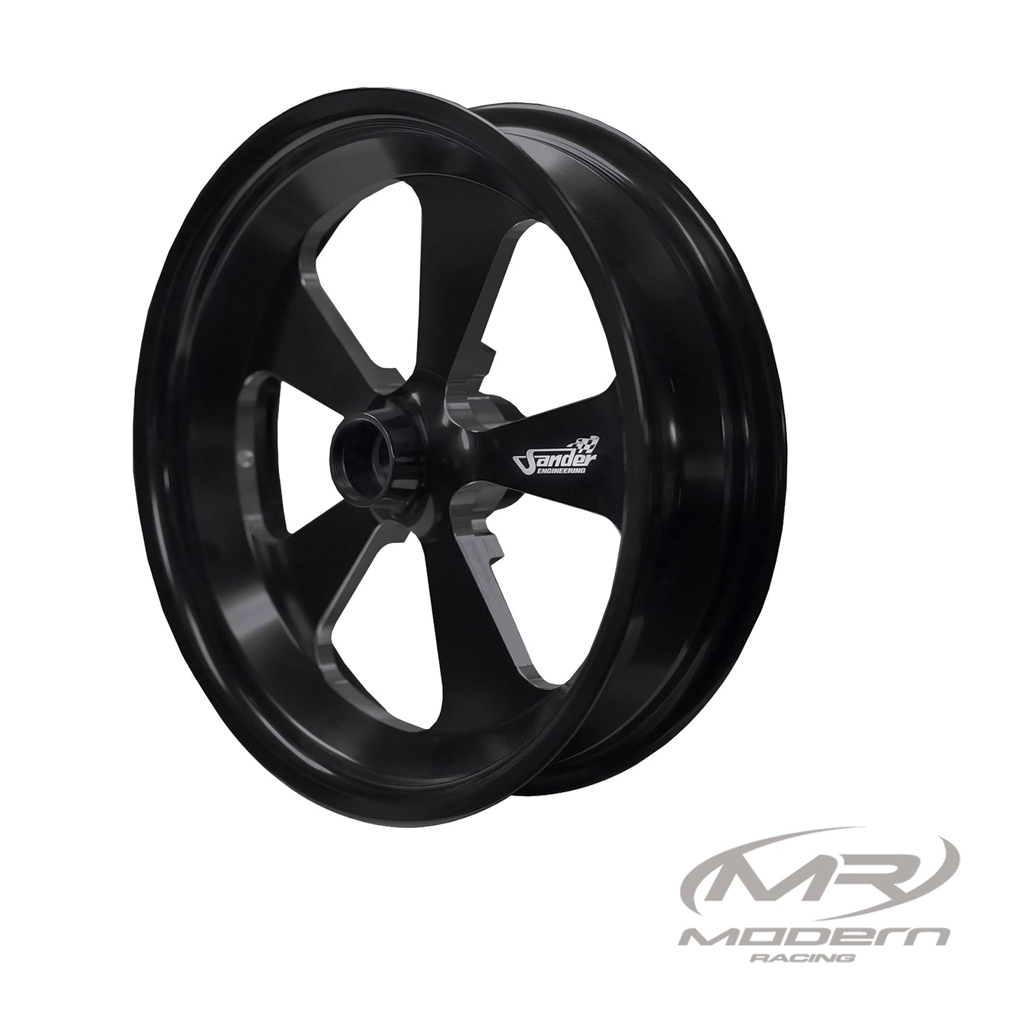 Sander Engineering 5 Spoke Forged Spindle Mount "Ultra" - 15" - Black & Machined