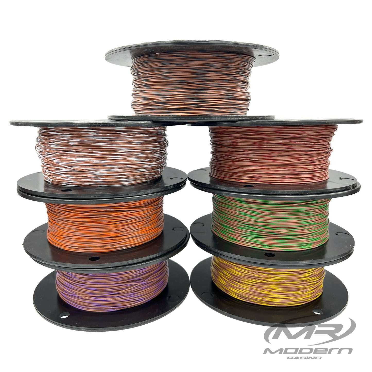 18AWG Tefzel Wire -Brown W/Stripe