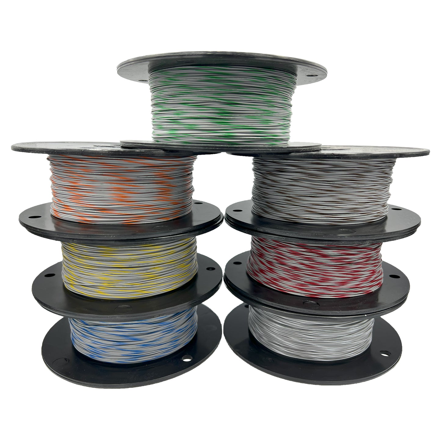 22AWG Tefzel Wire -Gray W/Stripe