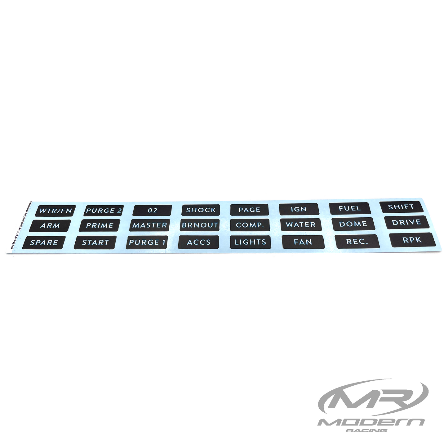Modern Racing Switch Panel Stickers