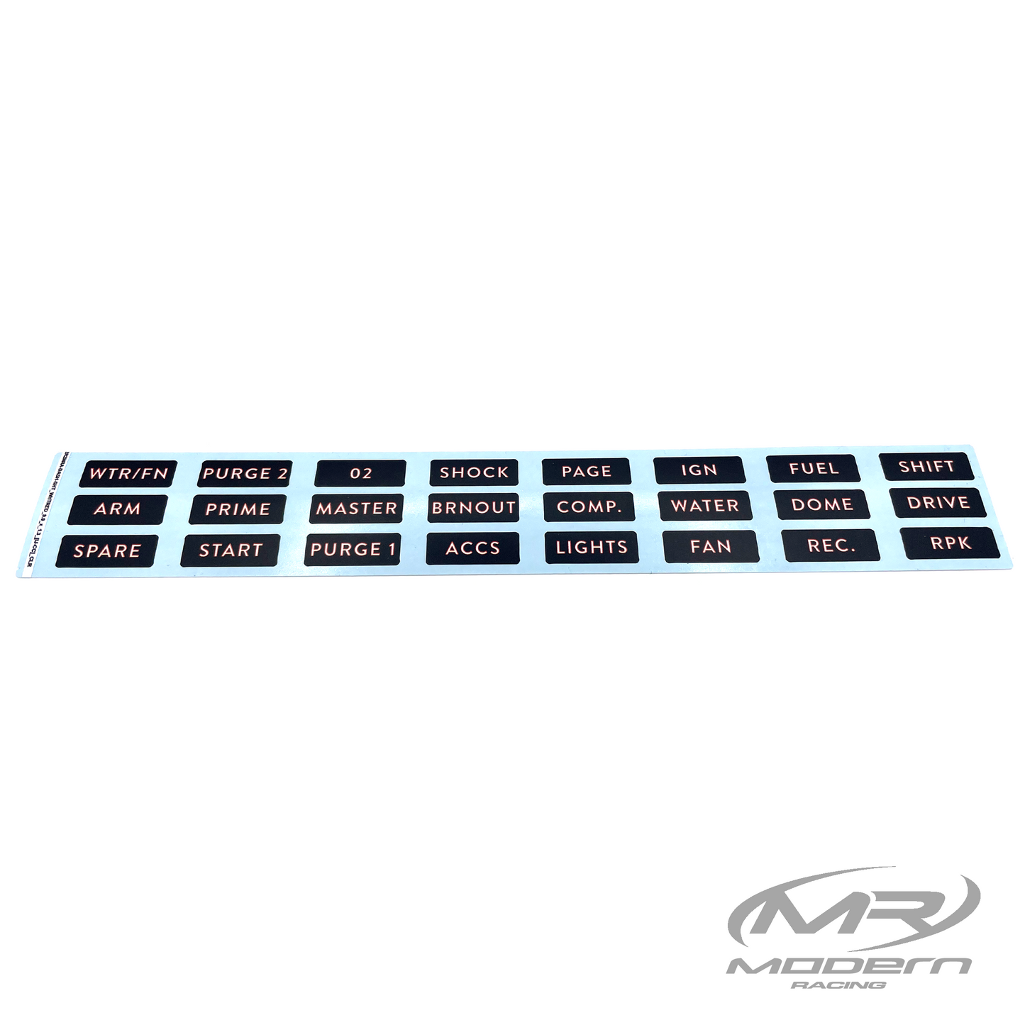 Modern Racing Switch Panel Stickers