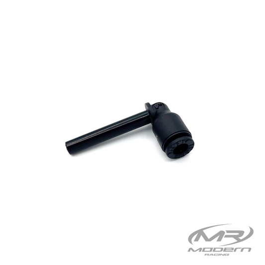 Hembra Push-Loc de 5/32" a macho Push-Loc de 5/32" Vástago largo 90* Conector de aire Plástico