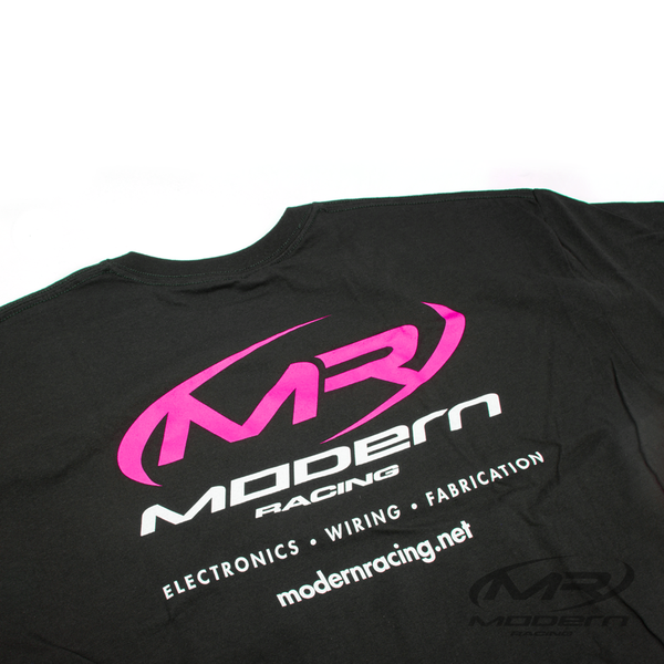 Modern Racing T-Shirt (Pink Logo)