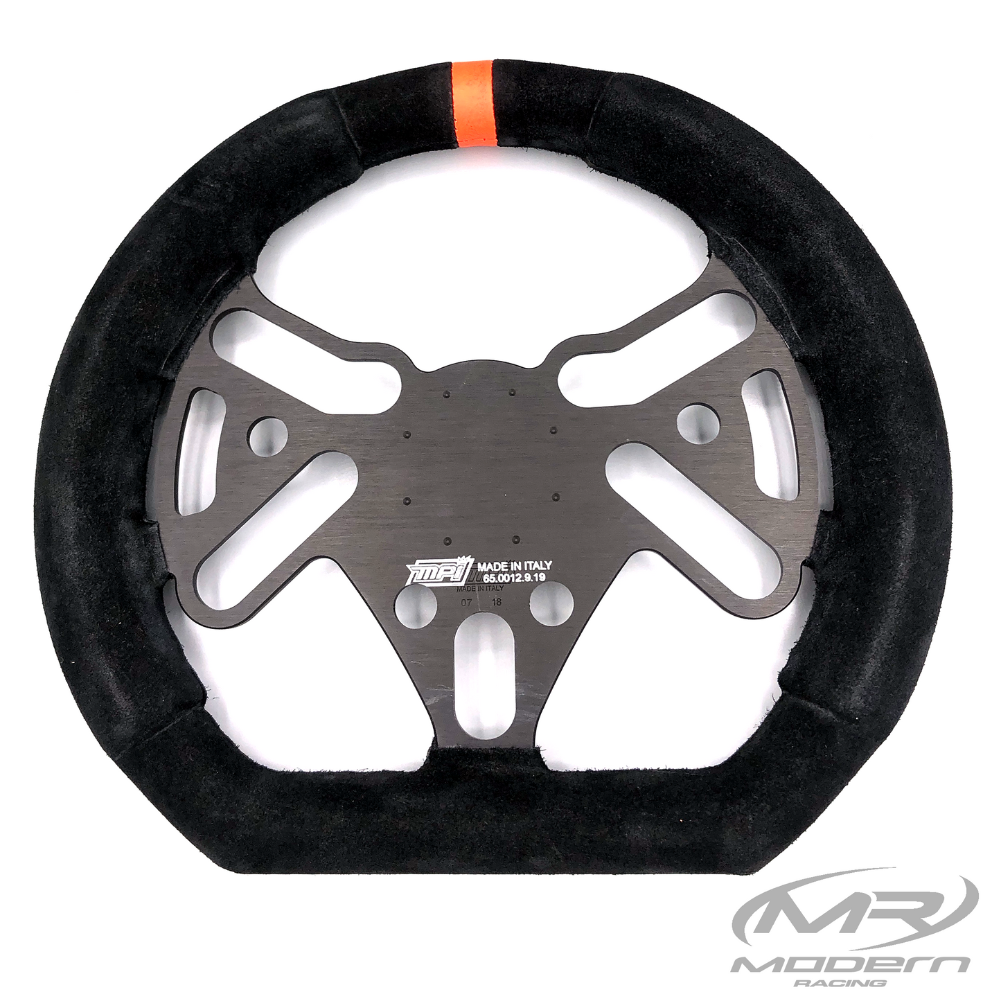 MPI Steering Wheel. 5-Hole. 4-Spoke. Suede. 10"