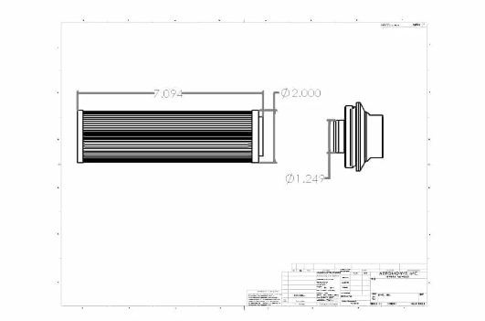 100 Micron Extreme Flow Fuel Filter with AN-16 ORB Ports & Stainless Mesh Element