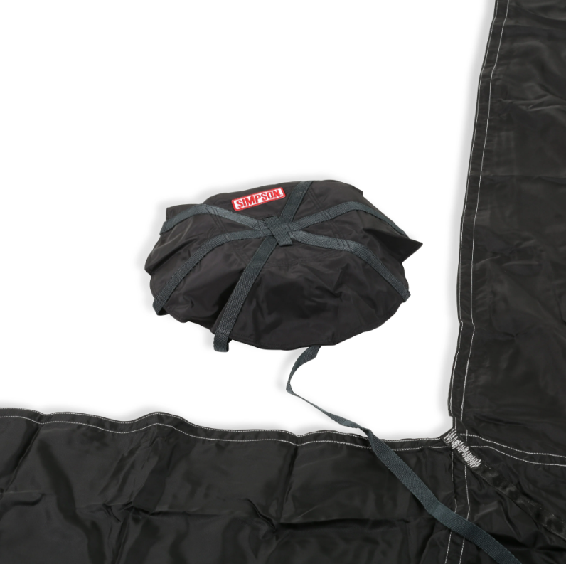 Simpson Air Boss 10' Parachute (Black) w. 8 Kevlar Lines
