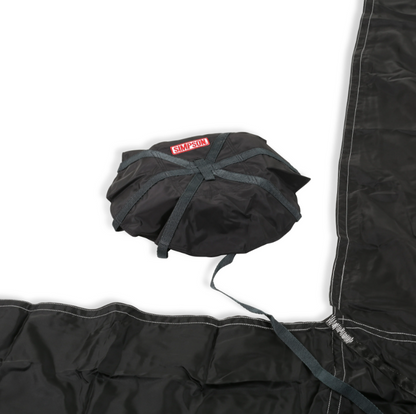 Simpson Air Boss 10' Parachute (Black) w. 8 Kevlar Lines