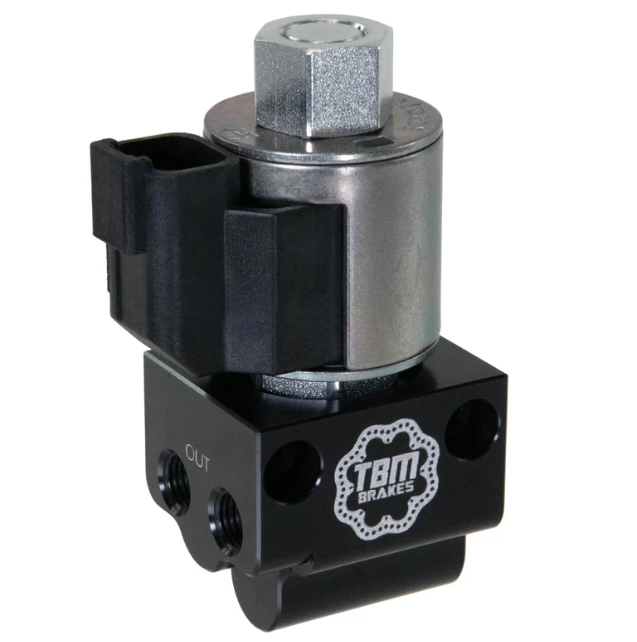 TBM Brakes Low Amp Line Lock Dual Outlet w/ Pressure Sensor Port