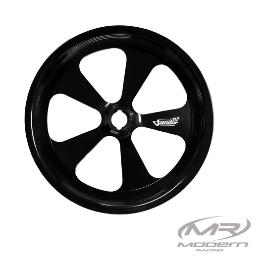 Sander Engineering 5 Spoke Forged Spindle Mount "Ultra" - 15" - Black & Machined