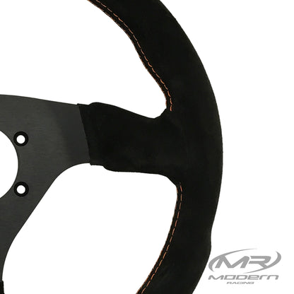 MPI Steering Wheel. 6-Hole. 3-Spoke. Suede