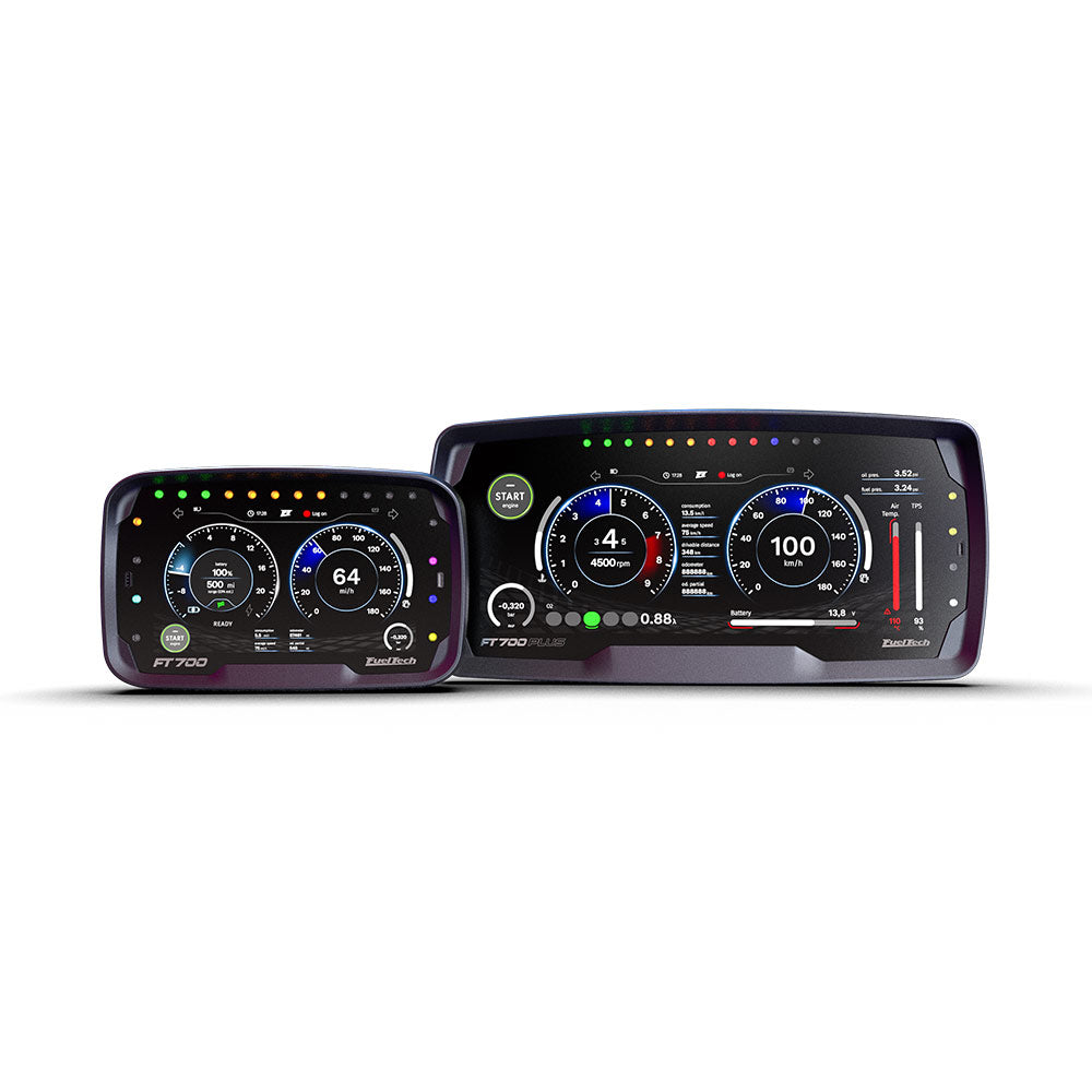 FuelTech FT700 and FT700Plus ECUs with touchscreen, customizable dash display, wifi, Bluetooth, and VE tuning. The best Aftermarket ECU for racing!