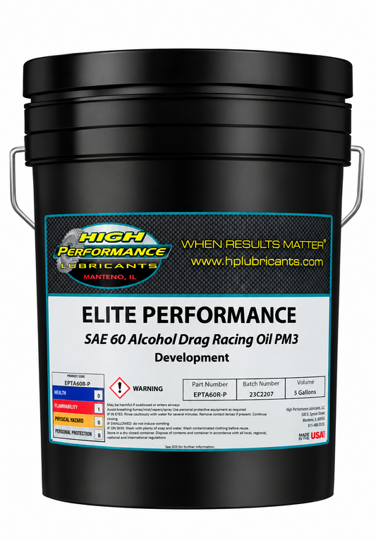 Elite Performance Alcohol Racing Oil - 60WT; 5 Gallon Pail