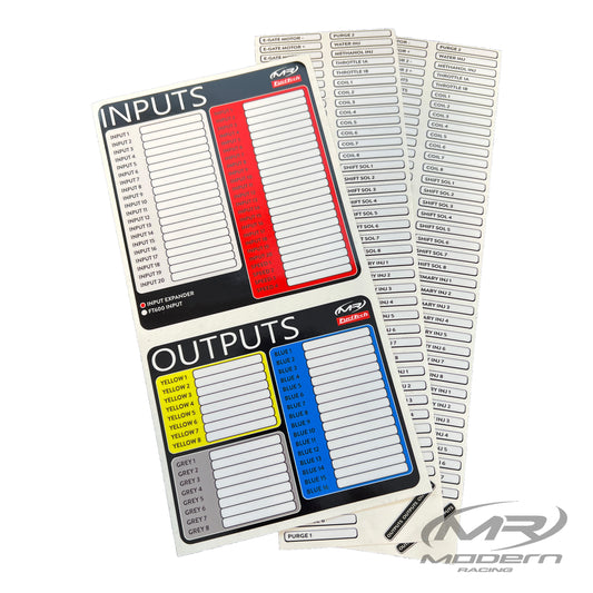 Modern Racing FuelTech Input/Output Label Kit