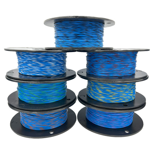 20AWG Tefzel Wire -Blue W/Stripe