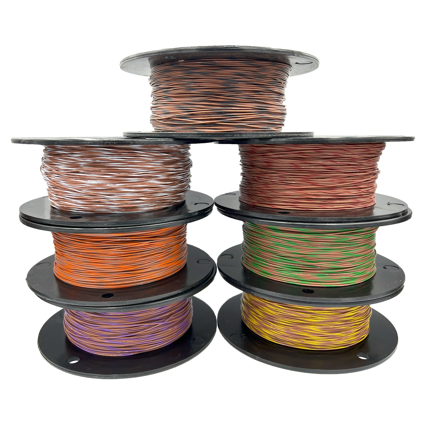 18AWG Tefzel Wire -Brown W/Stripe