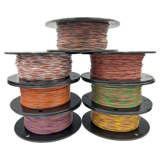 18AWG Tefzel Wire -Brown W/Stripe