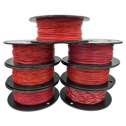 18AWG Tefzel Wire -Red W/Stripe