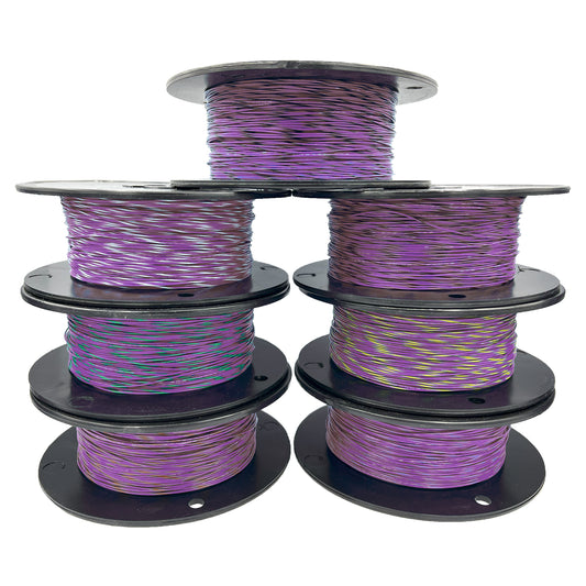20AWG Tefzel Wire -Violet W/Stripe