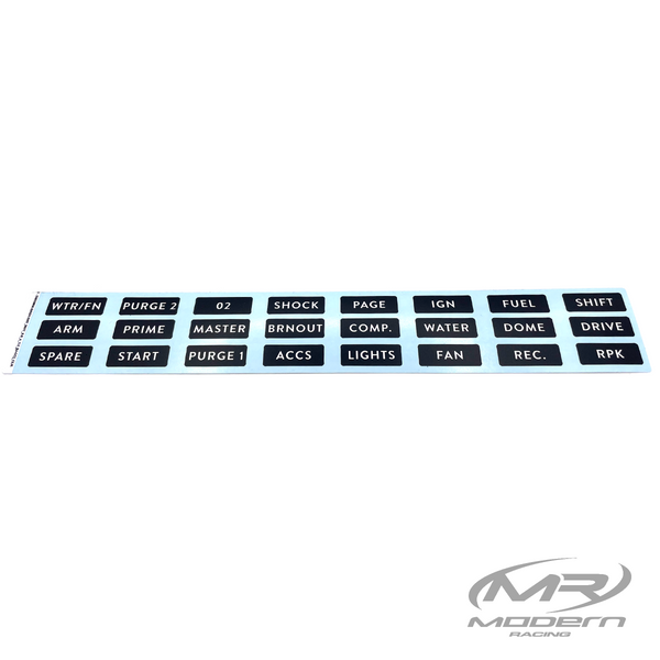 Modern Racing Switch Panel Stickers