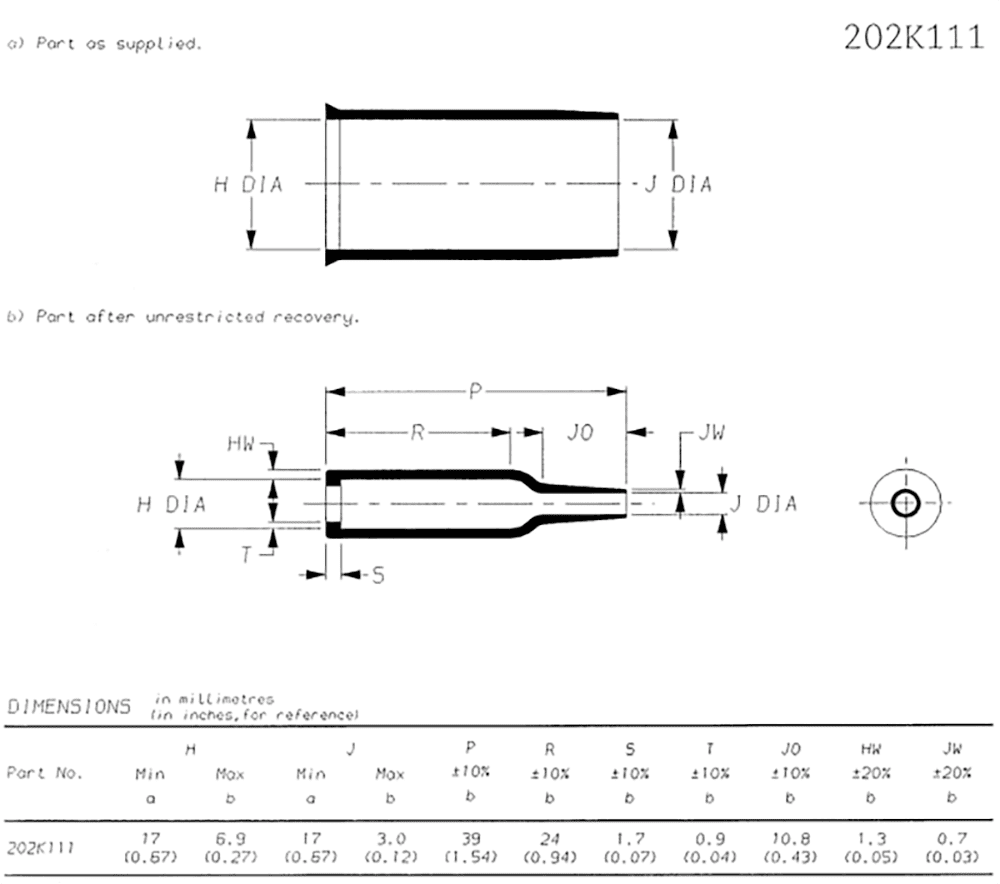 Raychem Heat Shrink Boot 202K111