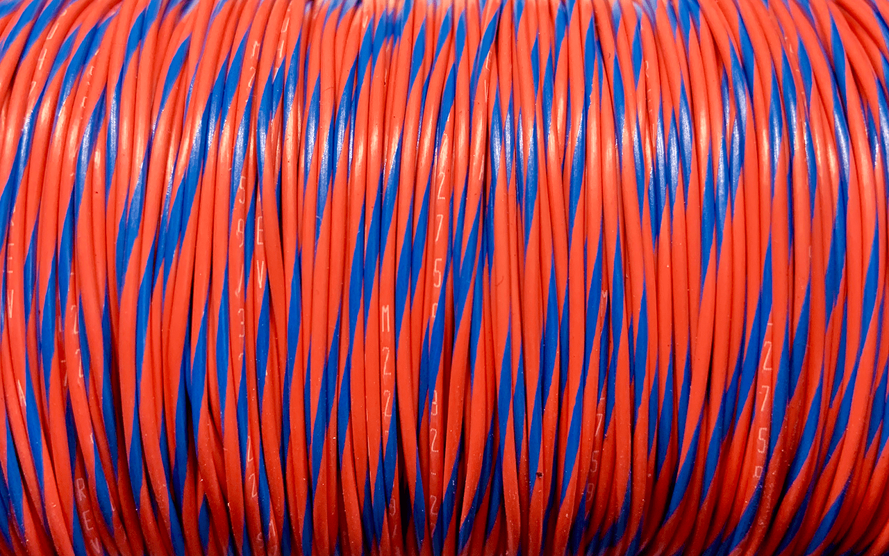 22 AWG M22759/32 Tefzel Wire (Blue w/ Stripe)