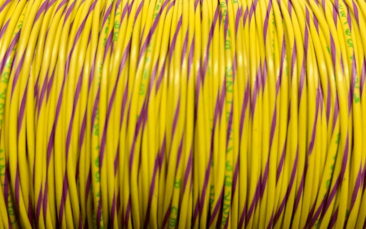 22AWG Wire - Yellow/Violet