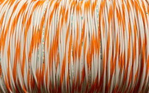 22AWG Wire - White/Orange