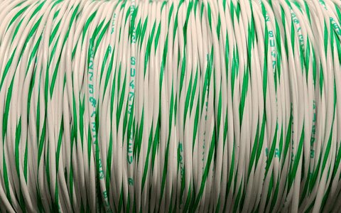 22AWG Wire - White/Green