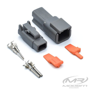 Deutsch DTM 2 Socket/Pin Mating Pair Connector Kit (Gray)