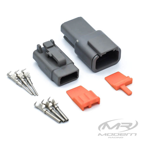 Deutsch DTM 3 Socket/Pin Mating Pair Connector Kit (Gray)