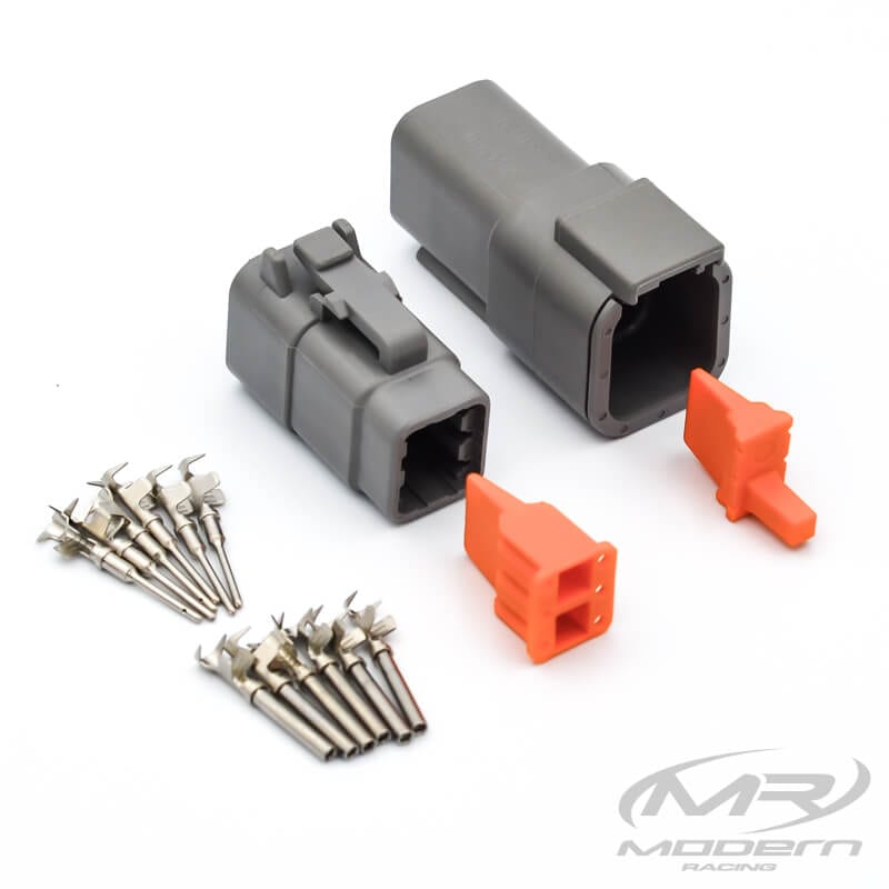 Deutsch DTM 6 Socket/Pin Mating Pair Connector Kit (Gray)