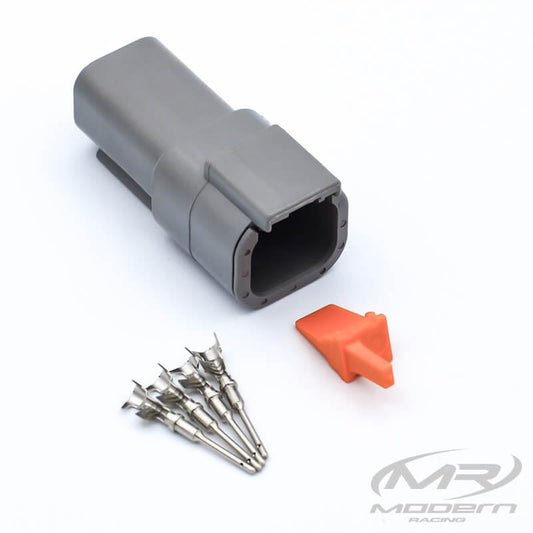 Conector Deutsch DTM de 4 pines (gris)