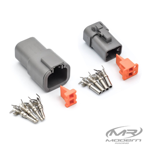 Deutsch DTP 4 Socket/Pin Mating Pair Connector (Gray)