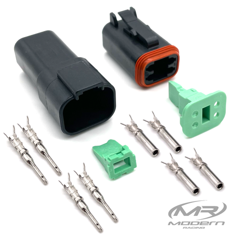 Deutsch DT 4 Socket/Pin Mating Pair Connector Kit (Black)