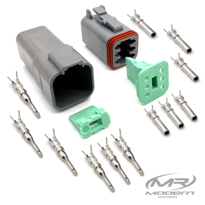 Deutsch DT 6 Socket/Pin Mating Pair Connector Kit (Gray)
