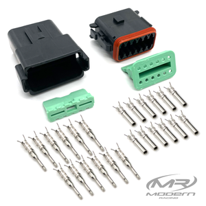 Deutsch DT 12 Socket/Pin Mating Pair Connector Kit (Black)