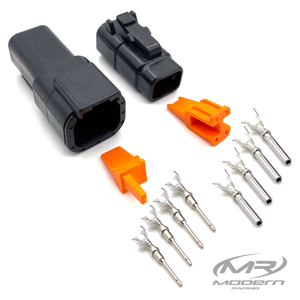 Deutsch DTM 4 Socket/Pin Mating Pair Connector Kit (Black)