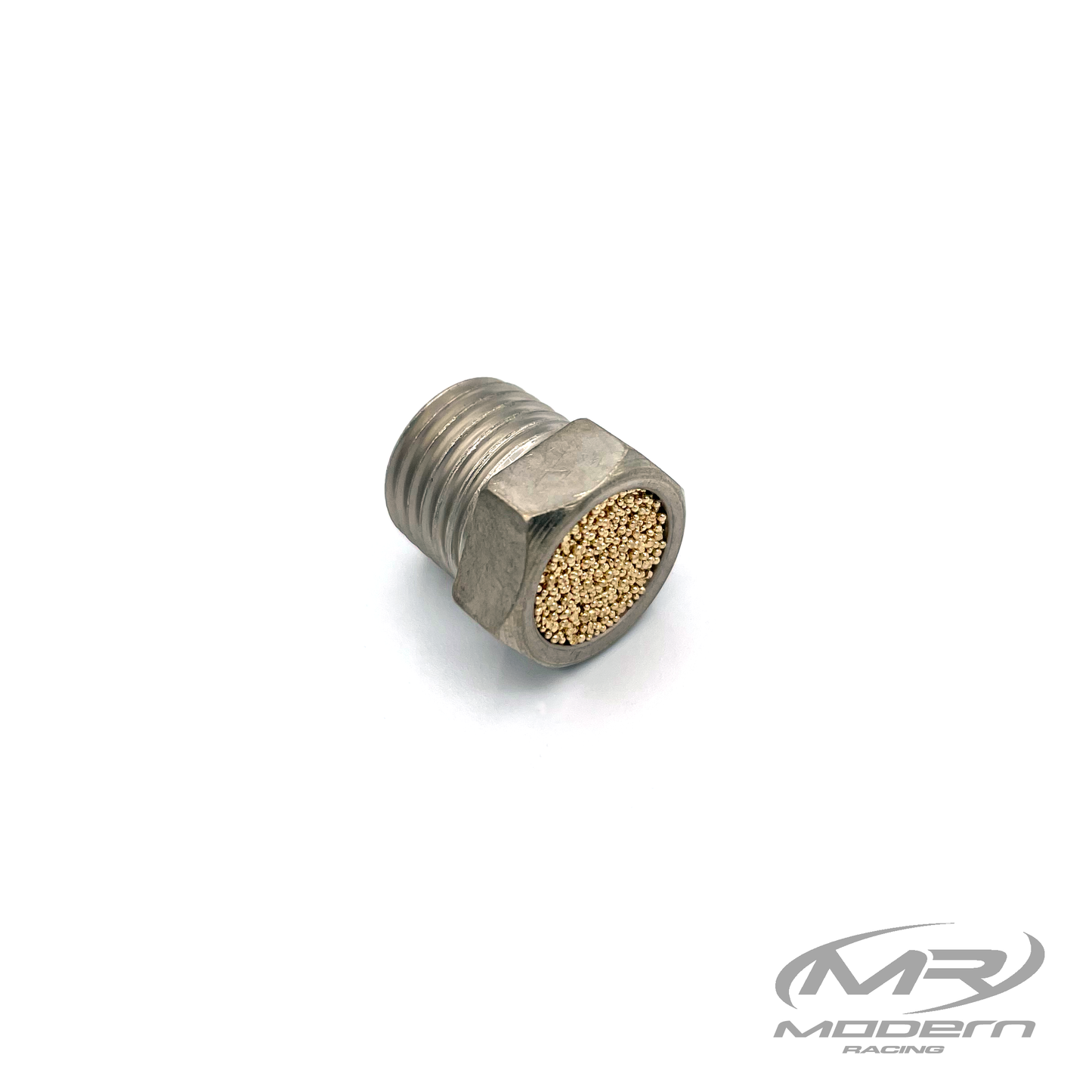 1/8" NPT Male Vent Muffler Brass (Nickel Plated)