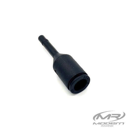 Conector recto Push-Loc macho de 5/32" a hembra Push-Loc de 1/4" de plástico