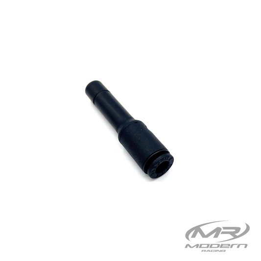 Conector recto Push-Loc hembra de 5/32" a macho Push-Loc de 1/4" de plástico