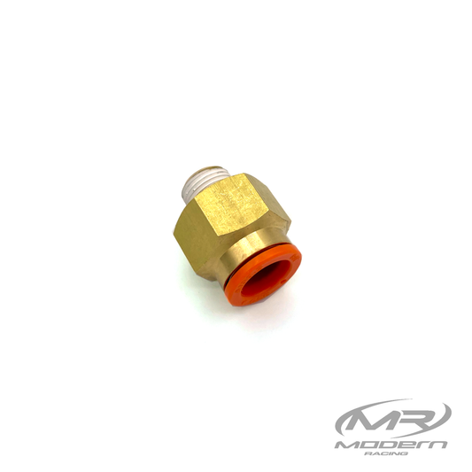 Conector de aire recto macho NPT de 3/8" hembra Push-Loc a latón de 1/8"