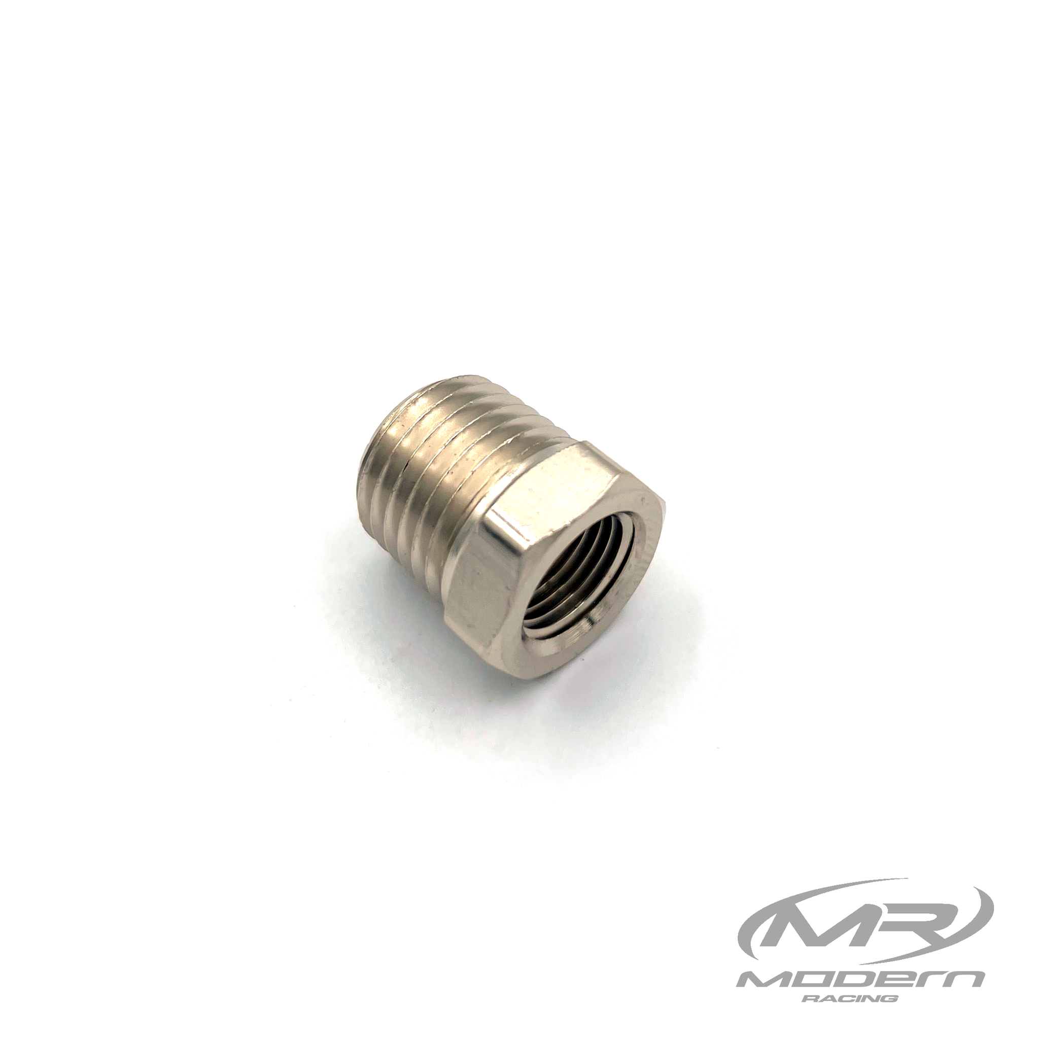 1/8" NPT Female To 1/4" NPT Male Straight Fitting Brass (Nickel Plated)