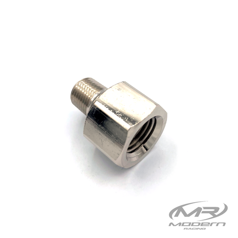 1/8" NPT Male To 1/4" NPT Female Straight Fitting Brass (Nickel Plated)
