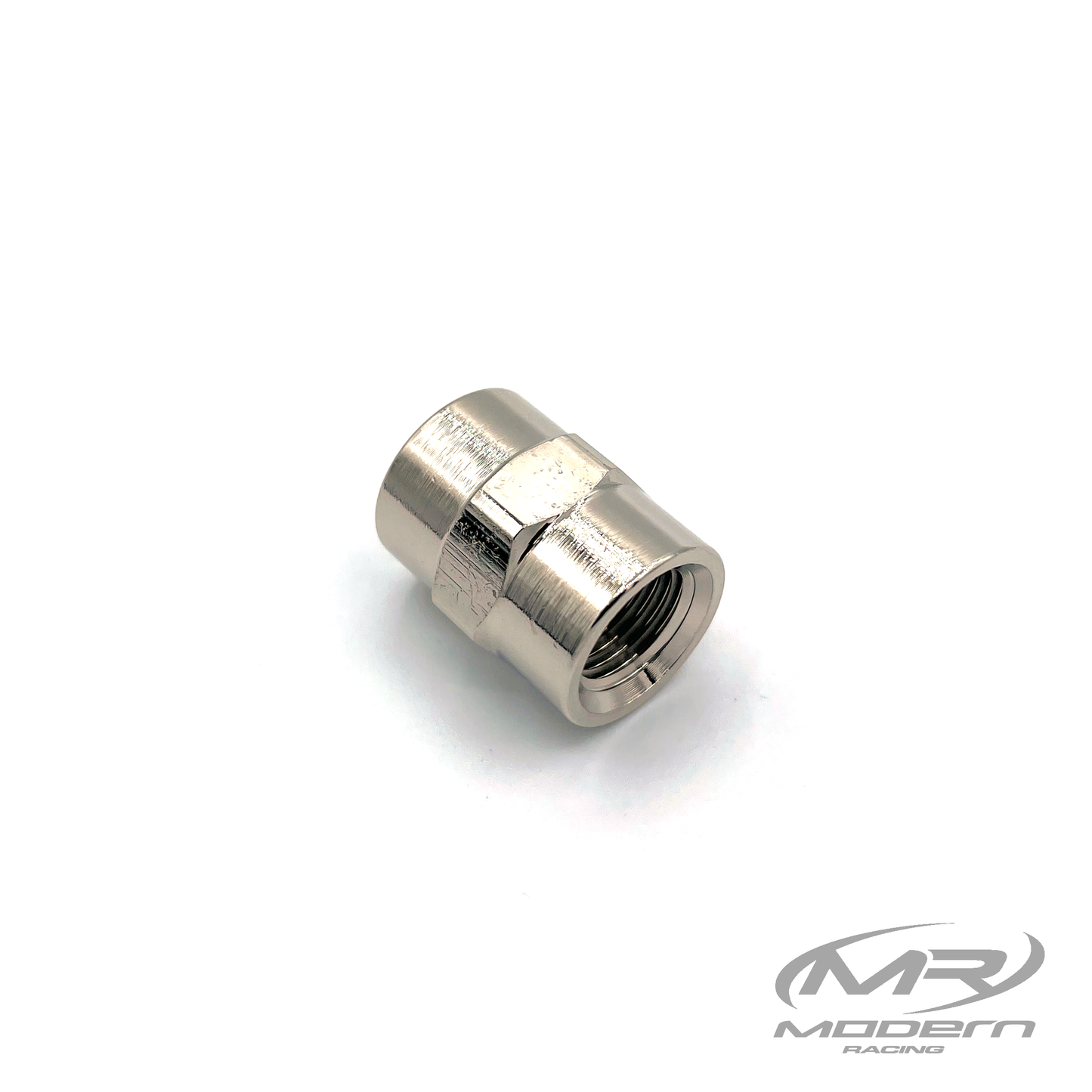 Conector de unión recta hembra de 1/8" NPT a hembra de 1/8" NPT de latón (niquelado)