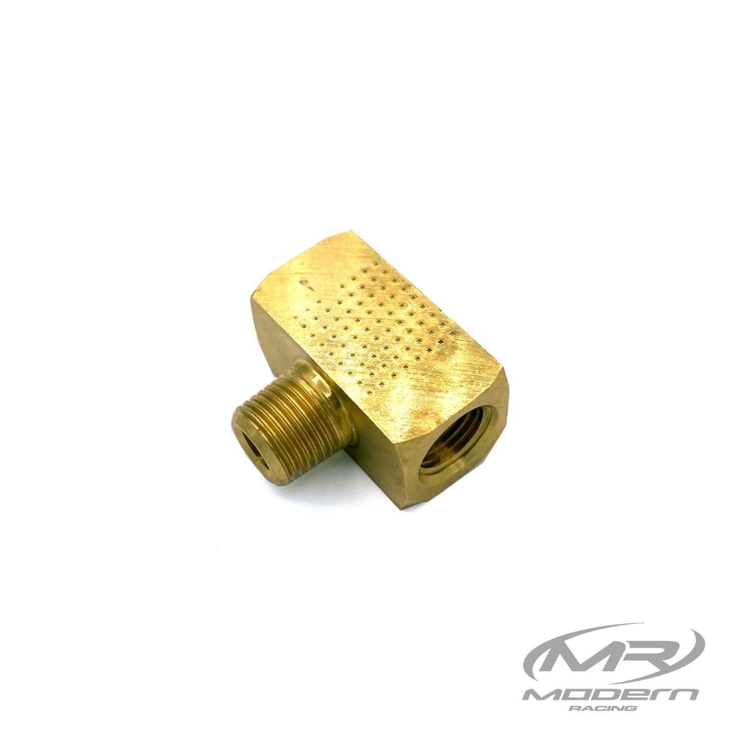 Adaptador en T en línea macho de 1/8" NPT hembra a 1/8" NPT, montaje de latón