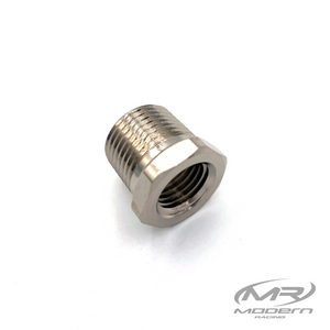 1/4" NPT Female To 3/8" NPT Male Straight Fitting Brass (Nickel Plated)