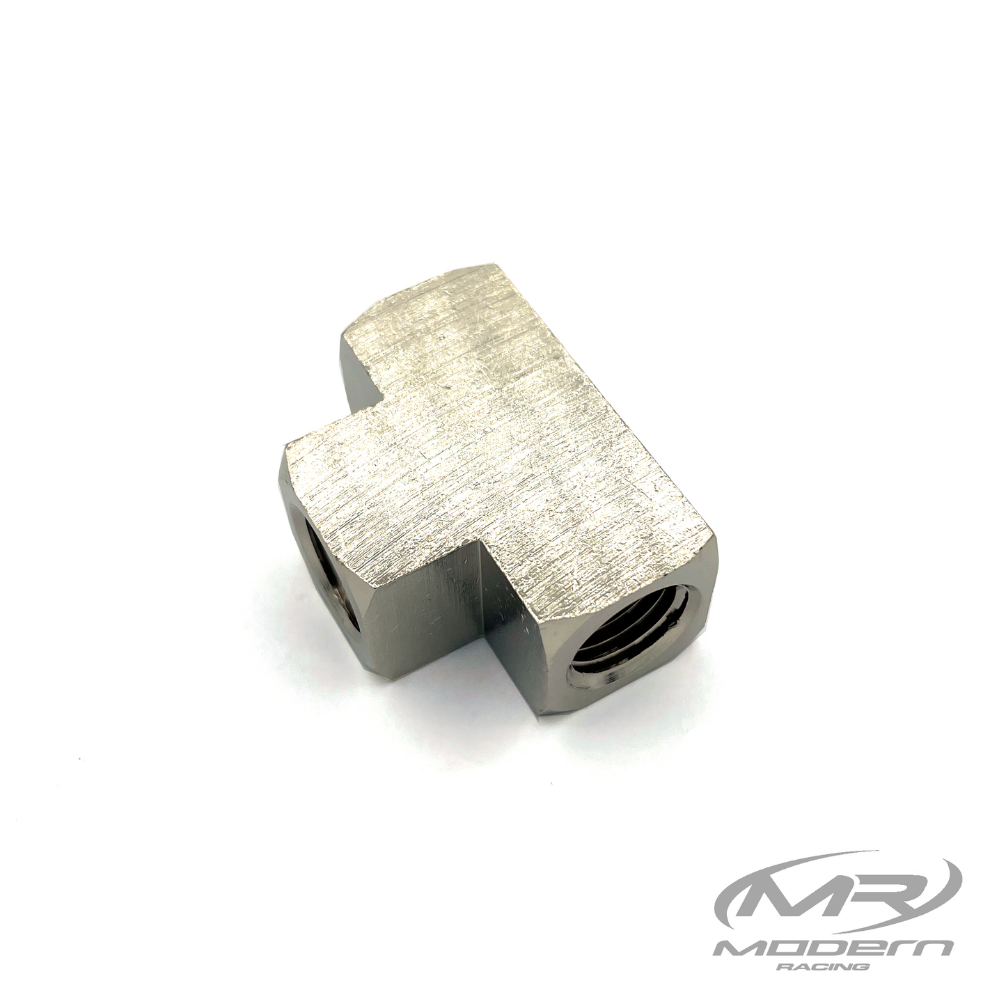 Conector en T hembra NPT de 1/8" Latón (niquelado)