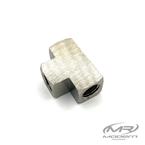 1/8" NPT Female T Fitting Brass (Nickel Plated)